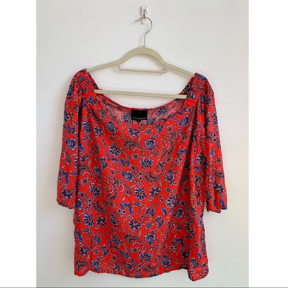 Cynthia Rowley wide shoulder/off-the-shoulder top